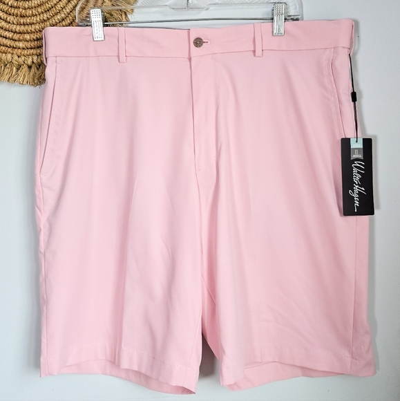 Walter Hagen, NWT, Perfect 11 Raspberry Pink Seersucker Golf Shorts, Size 38 - Picture 12 of 14